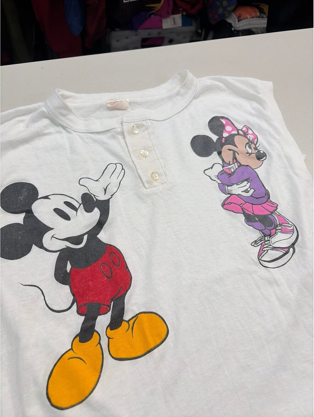 Vintage 90s Disney Mickey Minnie Mouse T-Shirt M Made in USA